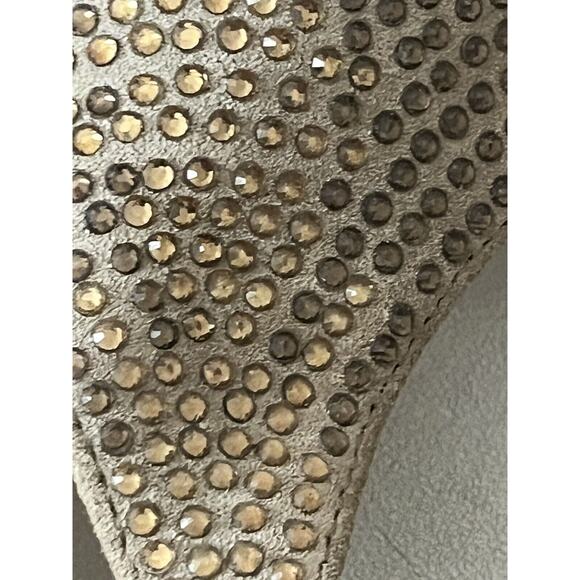 Fitflop Suede Crystal Rokkit Sandals •Women 9/EU 41• Flare Rhinestones Beige - Picture 9 of 9